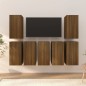vidaXL TV-Schränke 7 Stk. Braun Eichen-Optik 30,5x30x60 Holzwerkstoff vidaXL TV-Schränke 7 Stk. Braun Eichen-Optik 30,5x30x60 Holzwerkstoff