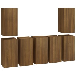 vidaXL TV-Schränke 7 Stk. Braun Eichen-Optik 30,5x30x60 Holzwerkstoff