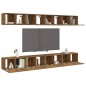 vidaXL 8-tlg. TV-Schrank-Set Räuchereiche 60x30x30 cm Holzwerkstoff vidaXL 8-tlg. TV-Schrank-Set Räuchereiche 60x30x30 cm Holzwerkstoff