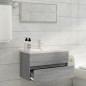 vidaXL Waschbeckenschrank mit Einbaubecken Grau Sonoma Holzwerkstoff vidaXL Waschbeckenschrank mit Einbaubecken Grau Sonoma Holzwerkstoff