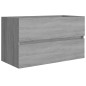 vidaXL Waschbeckenschrank mit Einbaubecken Grau Sonoma Holzwerkstoff vidaXL Waschbeckenschrank mit Einbaubecken Grau Sonoma Holzwerkstoff