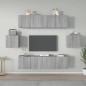 vidaXL 6-tlg. TV-Schrank-Set Grau Sonoma Holzwerkstoff vidaXL 6-tlg. TV-Schrank-Set Grau Sonoma Holzwerkstoff