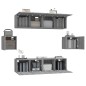 vidaXL 6-tlg. TV-Schrank-Set Grau Sonoma Holzwerkstoff vidaXL 6-tlg. TV-Schrank-Set Grau Sonoma Holzwerkstoff