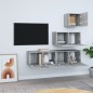 vidaXL 4-tlg. TV-Schrank-Set Grau Sonoma Holzwerkstoff vidaXL 4-tlg. TV-Schrank-Set Grau Sonoma Holzwerkstoff