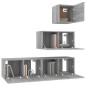 vidaXL 4-tlg. TV-Schrank-Set Grau Sonoma Holzwerkstoff vidaXL 4-tlg. TV-Schrank-Set Grau Sonoma Holzwerkstoff