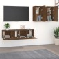 vidaXL 4-tlg. TV-Schrank-Set Braun Eichen-Optik Holzwerkstoff vidaXL 4-tlg. TV-Schrank-Set Braun Eichen-Optik Holzwerkstoff