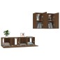 vidaXL 4-tlg. TV-Schrank-Set Braun Eichen-Optik Holzwerkstoff vidaXL 4-tlg. TV-Schrank-Set Braun Eichen-Optik Holzwerkstoff