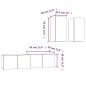 vidaXL 4-tlg. TV-Schrank-Set Braun Eichen-Optik Holzwerkstoff vidaXL 4-tlg. TV-Schrank-Set Braun Eichen-Optik Holzwerkstoff