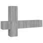 vidaXL 5-tlg. TV-Schrank-Set Grau Sonoma Holzwerkstoff vidaXL 5-tlg. TV-Schrank-Set Grau Sonoma Holzwerkstoff
