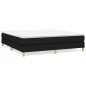 vidaXL Boxspringbett Schwarz 160x200 cm Stoff vidaXL Boxspringbett Schwarz 160x200 cm Stoff