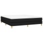 vidaXL Boxspringbett Schwarz 160x200 cm Stoff vidaXL Boxspringbett Schwarz 160x200 cm Stoff