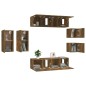 vidaXL 8-tlg. TV-Schrank-Set Räuchereiche Holzwerkstoff vidaXL 8-tlg. TV-Schrank-Set Räuchereiche Holzwerkstoff