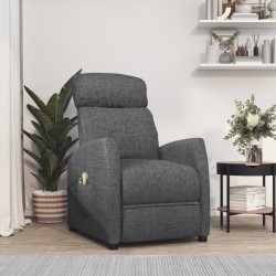 vidaXL Massagesessel mit Aufstehhilfe Dunkelgrau Stoff