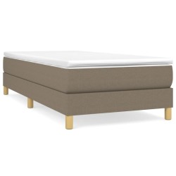 vidaXL Bettgestell Taupe 90x200 cm Stoff