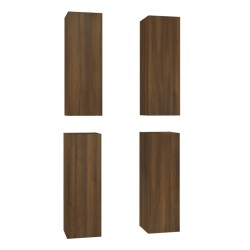 vidaXL TV-Schränke 4 Stk. Braun Eichen-Optik 30,5x30x90 cm