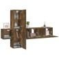 vidaXL 5-tlg. TV-Schrank-Set Räuchereiche Holzwerkstoff vidaXL 5-tlg. TV-Schrank-Set Räuchereiche Holzwerkstoff