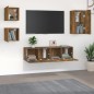 vidaXL 5-tlg. TV-Schrank-Set Räuchereiche Holzwerkstoff