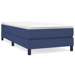 vidaXL Boxspringbett Blau 90x190 cm Stoff