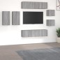vidaXL 8-tlg. TV-Schrank-Set Grau Sonoma Holzwerkstoff vidaXL 8-tlg. TV-Schrank-Set Grau Sonoma Holzwerkstoff