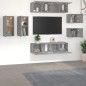vidaXL 8-tlg. TV-Schrank-Set Grau Sonoma Holzwerkstoff vidaXL 8-tlg. TV-Schrank-Set Grau Sonoma Holzwerkstoff