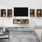 vidaXL 6-tlg. TV-Schrank-Set Räuchereiche Holzwerkstoff vidaXL 6-tlg. TV-Schrank-Set Räuchereiche Holzwerkstoff