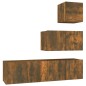 vidaXL 4-tlg. TV-Schrank-Set Räuchereiche Holzwerkstoff vidaXL 4-tlg. TV-Schrank-Set Räuchereiche Holzwerkstoff