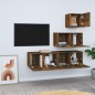 vidaXL 4-tlg. TV-Schrank-Set Räuchereiche Holzwerkstoff vidaXL 4-tlg. TV-Schrank-Set Räuchereiche Holzwerkstoff