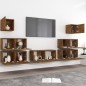 vidaXL 7-tlg. TV-Schrank-Set Räuchereiche Holzwerkstoff vidaXL 7-tlg. TV-Schrank-Set Räuchereiche Holzwerkstoff