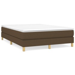 vidaXL Bettgestell Dunkelbraun 140x200 cm Stoff