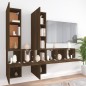 vidaXL 7-tlg. TV-Schrank-Set Braun Eichen-Optik Holzwerkstoff vidaXL 7-tlg. TV-Schrank-Set Braun Eichen-Optik Holzwerkstoff
