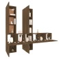vidaXL 7-tlg. TV-Schrank-Set Braun Eichen-Optik Holzwerkstoff vidaXL 7-tlg. TV-Schrank-Set Braun Eichen-Optik Holzwerkstoff