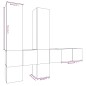 vidaXL 7-tlg. TV-Schrank-Set Braun Eichen-Optik Holzwerkstoff vidaXL 7-tlg. TV-Schrank-Set Braun Eichen-Optik Holzwerkstoff