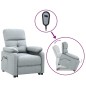 vidaXL Massagesessel mit Aufstehhilfe Hellgrau Stoff vidaXL Massagesessel mit Aufstehhilfe Hellgrau Stoff
