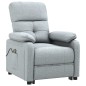 vidaXL Massagesessel mit Aufstehhilfe Hellgrau Stoff vidaXL Massagesessel mit Aufstehhilfe Hellgrau Stoff