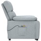 vidaXL Massagesessel mit Aufstehhilfe Hellgrau Stoff vidaXL Massagesessel mit Aufstehhilfe Hellgrau Stoff