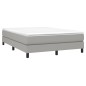 vidaXL Boxspringbett Hellgrau 140x190 cm Stoff vidaXL Boxspringbett Hellgrau 140x190 cm Stoff