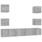 vidaXL 7-tlg. TV-Schrank-Set Grau Sonoma Holzwerkstoff vidaXL 7-tlg. TV-Schrank-Set Grau Sonoma Holzwerkstoff