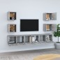 vidaXL 7-tlg. TV-Schrank-Set Grau Sonoma Holzwerkstoff vidaXL 7-tlg. TV-Schrank-Set Grau Sonoma Holzwerkstoff