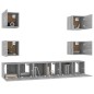 vidaXL 7-tlg. TV-Schrank-Set Grau Sonoma Holzwerkstoff vidaXL 7-tlg. TV-Schrank-Set Grau Sonoma Holzwerkstoff