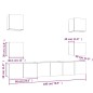 vidaXL 7-tlg. TV-Schrank-Set Grau Sonoma Holzwerkstoff vidaXL 7-tlg. TV-Schrank-Set Grau Sonoma Holzwerkstoff