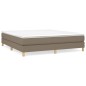 vidaXL Boxspringbett Taupe 160x200 cm Stoff vidaXL Boxspringbett Taupe 160x200 cm Stoff