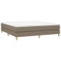 vidaXL Boxspringbett Taupe 160x200 cm Stoff vidaXL Boxspringbett Taupe 160x200 cm Stoff