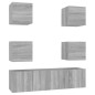 vidaXL 6-tlg. TV-Schrank-Set Grau Sonoma Holzwerkstoff vidaXL 6-tlg. TV-Schrank-Set Grau Sonoma Holzwerkstoff