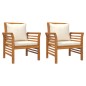 vidaXL 3-tlg. Garten-Lounge-Set mit Kissen Massivholz Akazie vidaXL 3-tlg. Garten-Lounge-Set mit Kissen Massivholz Akazie