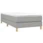 vidaXL Boxspringbett Hellgrau 90x190 cm Stoff vidaXL Boxspringbett Hellgrau 90x190 cm Stoff