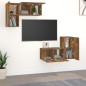 vidaXL 4-tlg. TV-Schrank-Set Räuchereiche Holzwerkstoff vidaXL 4-tlg. TV-Schrank-Set Räuchereiche Holzwerkstoff