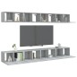 vidaXL 8-tlg. TV-Schrank-Set Grau Sonoma 60x30x30 cm Holzwerkstoff vidaXL 8-tlg. TV-Schrank-Set Grau Sonoma 60x30x30 cm Holzwerkstoff