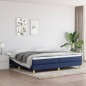 vidaXL Boxspringbett Blau 200x200 cm Stoff vidaXL Boxspringbett Blau 200x200 cm Stoff