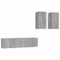 vidaXL 4-tlg. TV-Schrank-Set Grau Sonoma Holzwerkstoff vidaXL 4-tlg. TV-Schrank-Set Grau Sonoma Holzwerkstoff