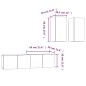 vidaXL 4-tlg. TV-Schrank-Set Grau Sonoma Holzwerkstoff vidaXL 4-tlg. TV-Schrank-Set Grau Sonoma Holzwerkstoff